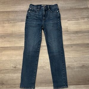 Madewell Perfect Vintage Dark Blue Straight Leg Jeans